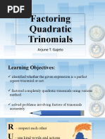 Factoring Quadratic Trinomial