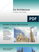 Gothic Architecture: 12 Century - Mid 16 Century