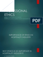 Professional Ethics: Under The Supervision of Aj. Manoch PET-130 International Hotel & Tourism Industry Management School