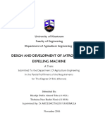 Design and Development of Jatropha Oil Expelling Machine