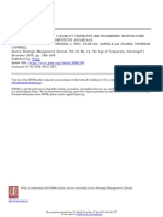 6 Sirmon Et Al (2010) - The Dynamic Interplay of Capability Strengths and Weaknesses - Investigating The Bases of Temporary Competitive Advantage