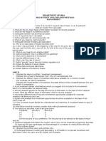 Ba 5012 Security Analysis and Portfolio Management Unit 1 Part A