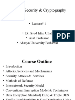 Network Security & Cryptography: - Lecture# 1 - Dr. Syed Irfan Ullah - Asst. Professor - Abasyn University Peshawar