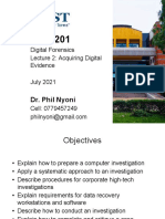 Dr. Phil Nyoni: Digital Forensics Lecture 2: Acquiring Digital Evidence July 2021