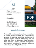 Dr. Phil Nyoni: Digital Forensics Lecture 1: Introduction To Forensics