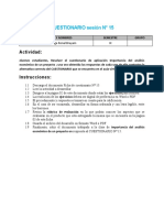 Cuestionario #15 For - Eval - Proyectos - Resuelto