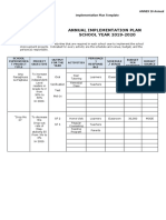 SIP Annex 10 - Annual Implementation Plan Template