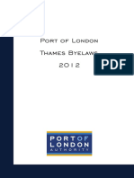 Port of London - Thames Byelaws 2012