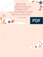 Role of Communities in Community Development and Social Change