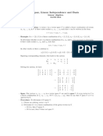 Span, Linear Independence and Basis