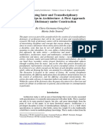 Mapping Inter and Transdisciplinary Relationships in Architecture: A First Approach To A Dictionary Under Construction