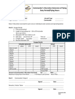 Commander's Discretion Extension of Flying Duty Period/Flying Hours