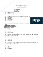 MCQ - Law of Contract I