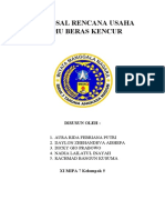 Proposal Rencana Usaha Jamu Beras Kencur