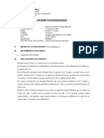 Informe Psicopedagogico Infuceba