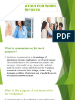 Communication For Work Purpose