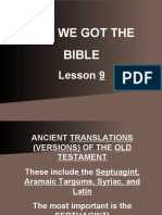 How We Got The Bible Power Point Lesson 9-10