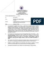 Administration of Phil-Iri MEmo