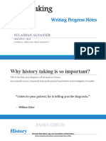 History Taking - Progress Notes