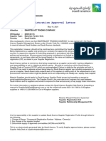 Saudi Aramco Approval Letter