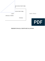 Defendant's Motion For Recusal, People v. Trump, InD-71543-2023 (NYS Trial Div., Apr. 5, 2024)