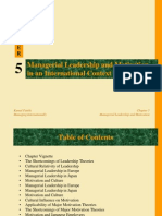 Managerial Leadership and Motivation in An International Context