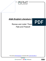 Fate and Freewill Gcse English Romeo and Juliet 