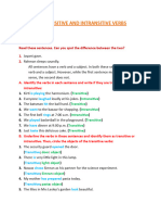 Transitive and Intransitive Verbs