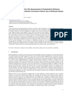 A Predictive Model for Life Assessment of Automotive Exhaust Mufflers Subject to Internal Corrosion Failure Due to Exhaust Gases Condensation