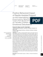 Positive Behavioral Impact of Reptile-Assisted Support On The Internalizing and Externalizing Behaviors of Female Children With Emotional Disturbance