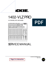 Mackie 1402-VLZ Pro Service Manual