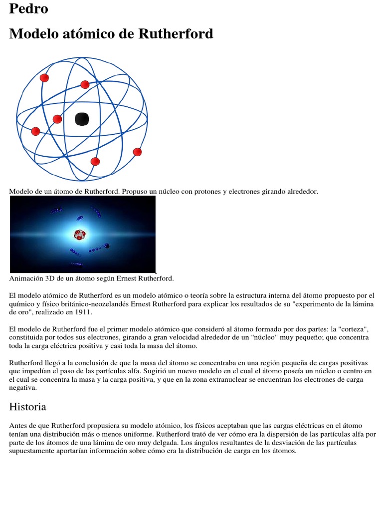 Atomo | PDF | Núcleo atómico | Partículas fisicas