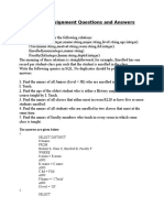 RDBMS Assignment Questions and Answers