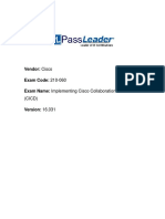 Vendor: Cisco Exam Code: 210-060 Exam Name: Implementing Cisco Collaboration Devices