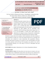 Formulation & Evaluation of Sustained Release Microsphere of Propanolol