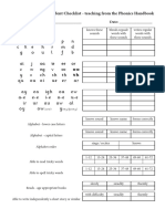 Jolly Phonics Pupil - Student Checklist