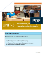 UNIT-3: Procurement, Purchasing & Manufacturing Strategies