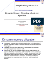 Design and Analysis of Algorithms 214.: Introduction To The C Programming Language