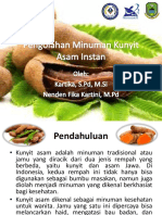 Pengolahan Minuman Kunyit Asam Instan