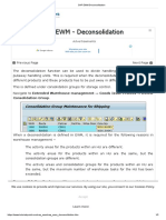 SAP EWM Deconsolidation