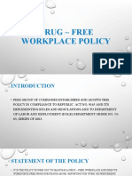 Drug Free Workplace - Anti Sexual Harrassment - Social Media Policy