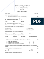 St. K.C. Memorial English School: Unit Test 2 - (2020-2021) Class - 4 Subject - Mathematics