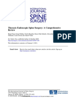 Thoracic Endoscopic Spine Surgery A Comprehensive