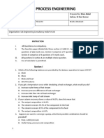 Process Design Engineering Test-1