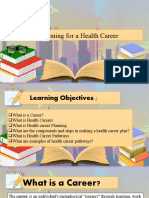 Health 10 - Planning For A Health Career