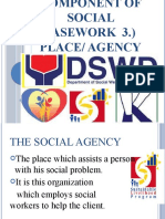 Component of Social Casework 3.) Place Agency