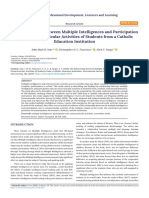 The Relationship Between Multiple Intelligences and Participation Rate in Extracurricular Activities 10956