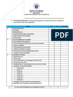 A. TEACHERS PREPAREDNESS. Check YES If The Statement Is Evident in The School, and NO If It Is Not Evident in The School Operations