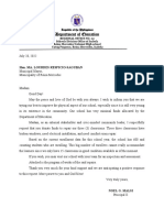 Letter of Solicitation