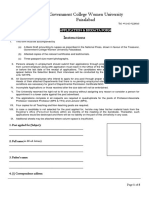 Application and Biodata Form GCWUF 1